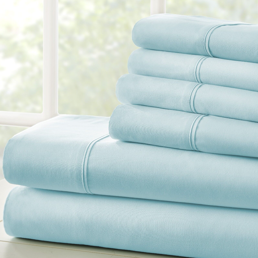 Luxury 6PC Sheets Set Comfort by Kaycie Gray Hotel Collection